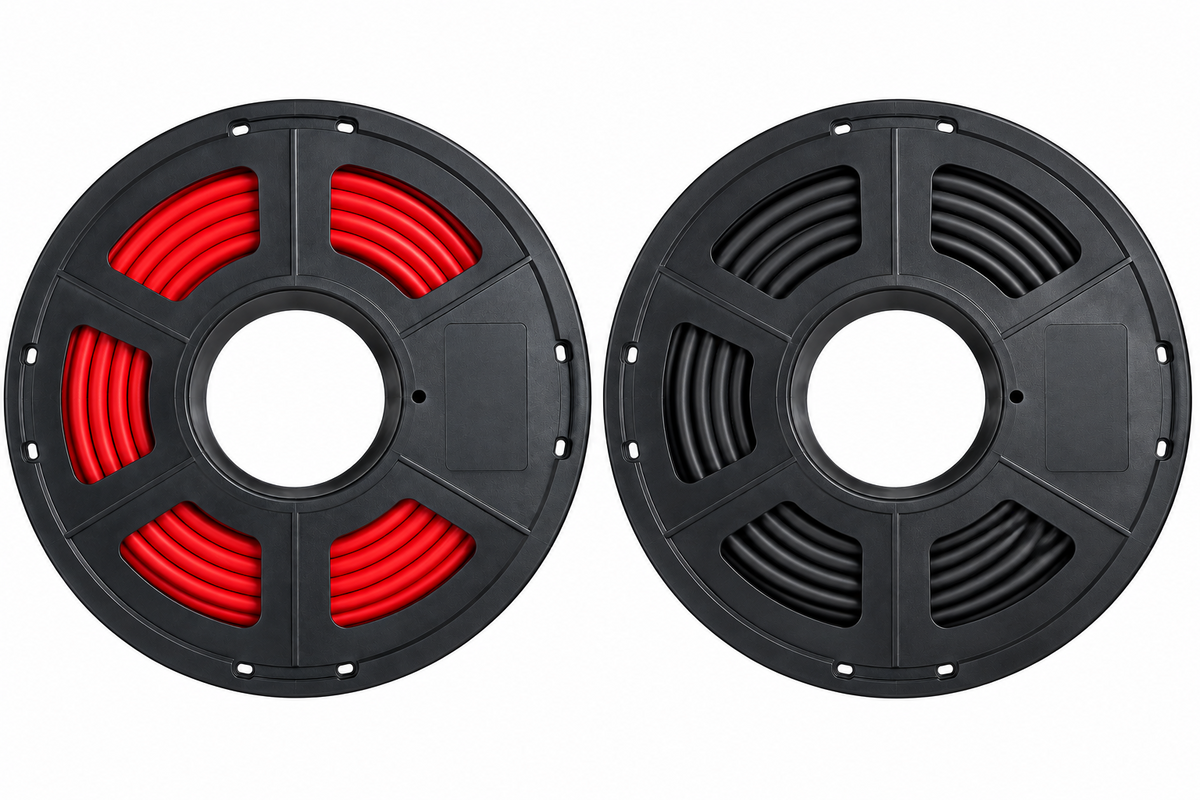 6mm Solar DC Cable 25m Black /Red H1Z2Z2-K TUV EN50618 PV Cable 1500V UK Stock